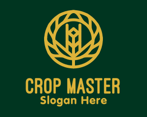 Gold Wheat Agriculture logo design