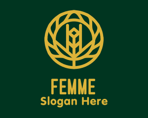 Gold Wheat Agriculture logo design