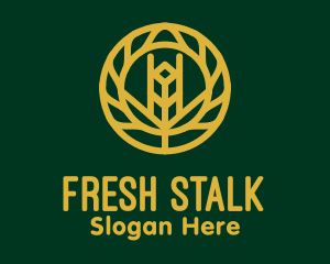 Stalk - Gold Wheat Agriculture logo design