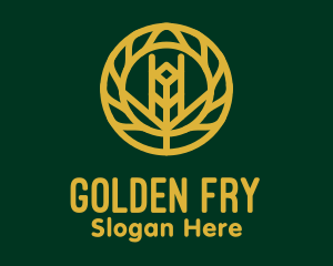 Gold Wheat Agriculture logo design