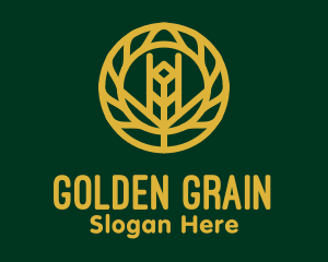 Grain - Gold Wheat Agriculture logo design