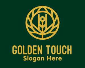 Gold - Gold Wheat Agriculture logo design