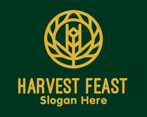 Gold Wheat Agriculture logo design