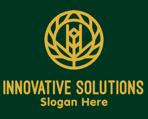 Gold Wheat Agriculture logo design