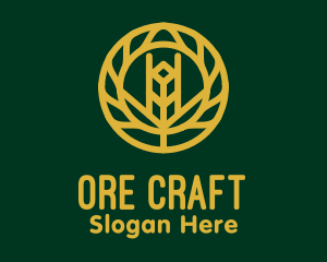 Gold Wheat Agriculture logo design