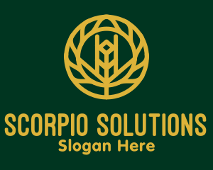 Gold Wheat Agriculture logo design