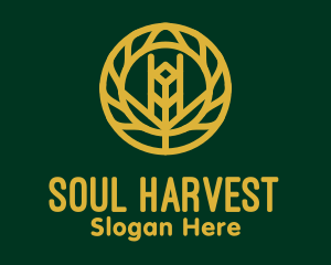 Gold Wheat Agriculture logo design