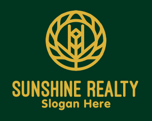 Gold Wheat Agriculture logo design