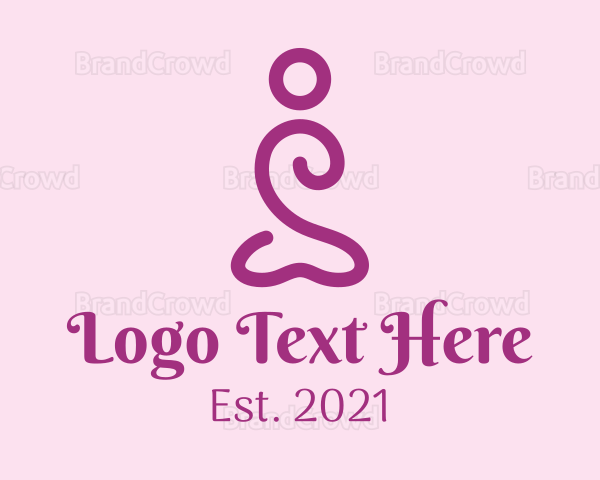 Minimalist Yoga Pose Logo