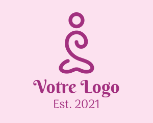 Aerobic - Minimalist Yoga Pose logo design