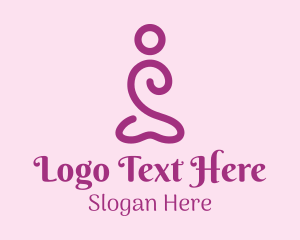 Minimalist Yoga Pose  Logo