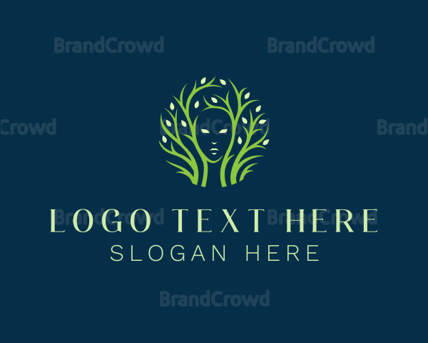 Human Face Tree Wellness Logo