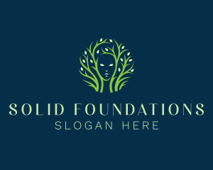 Human Face Tree Wellness Logo