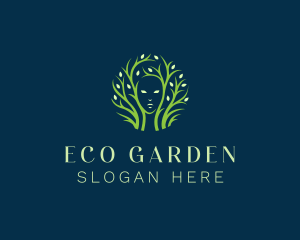 Greenery - Human Face Tree Wellness logo design