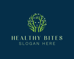 Human Face Tree Wellness logo design