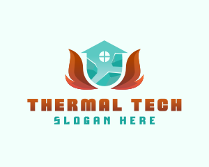 Thermal Heating Cooling  logo design