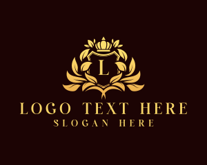 Handicraft - Elegant Crown Shield logo design