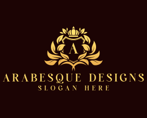 Elegant Crown Shield logo design