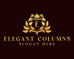 Elegant Crown Shield logo design