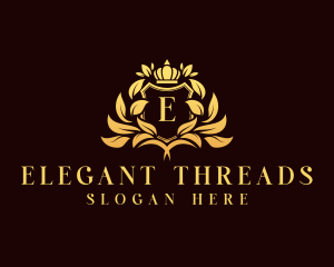 Elegant Crown Shield logo design