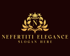 Elegant Crown Shield logo design