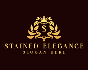 Elegant Crown Shield logo design