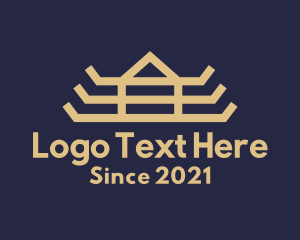 South Korea - Asian Temple Wings logo design