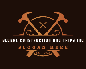 Carpentry Builder Hammer Logo