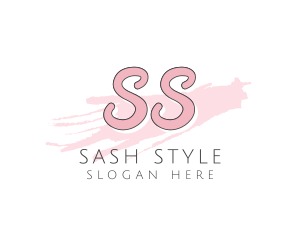 Brush Stroke Feminine Cosmetics   logo design