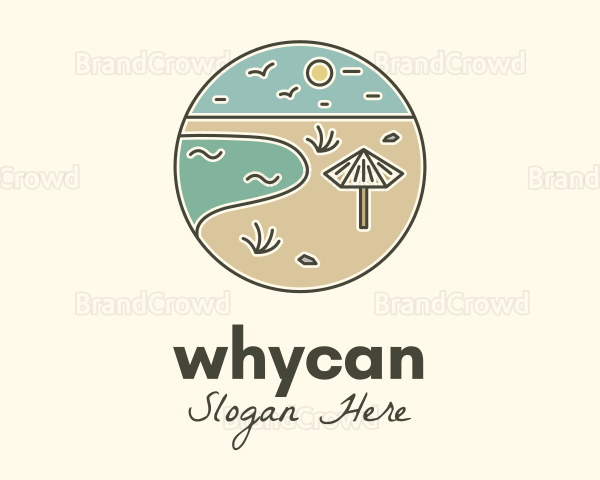 Summer Beach Umbrella Logo