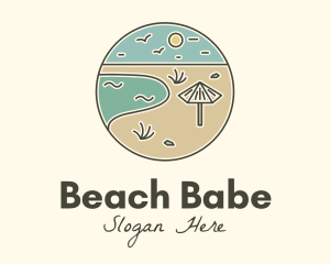 Summer Beach Umbrella logo design