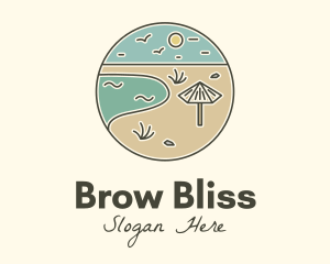 Summer Beach Umbrella logo design