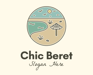 Summer Beach Umbrella logo design