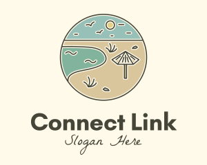 Summer Beach Umbrella logo design