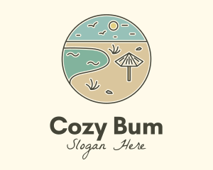 Summer Beach Umbrella logo design