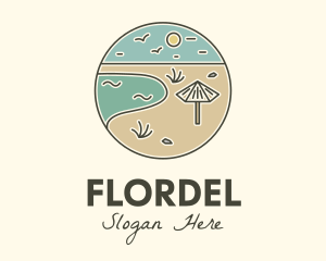 Summer Beach Umbrella logo design