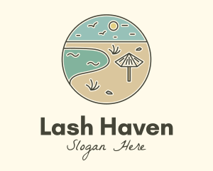 Summer Beach Umbrella logo design