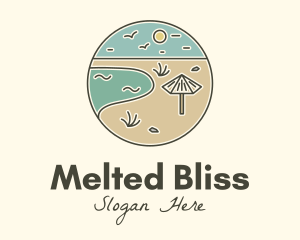 Summer Beach Umbrella logo design