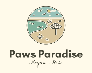 Summer Beach Umbrella logo design