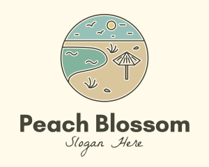 Summer Beach Umbrella logo design