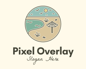 Summer Beach Umbrella logo design