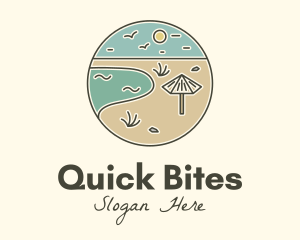 Summer Beach Umbrella logo design