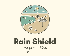 Umbrella - Summer Beach Umbrella logo design