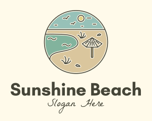 Summer - Summer Beach Umbrella logo design