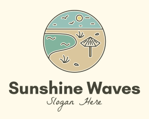 Summer - Summer Beach Umbrella logo design