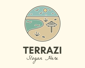 Summer Beach Umbrella logo design