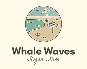 Summer Beach Umbrella logo design