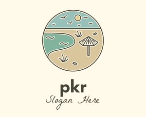 Summer Beach Umbrella logo design