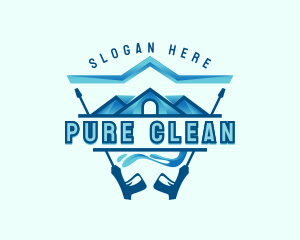 Pressure Washer Cleaning logo design