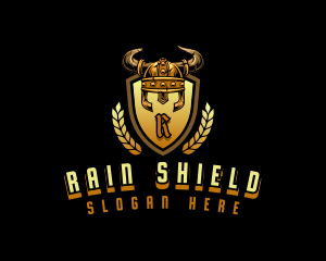 Viking Helmet Shield logo design